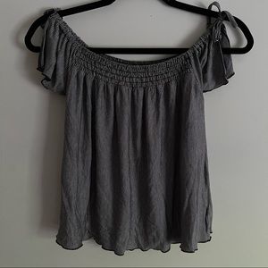 NWT American Eagle Striped Off the Shoulder Top